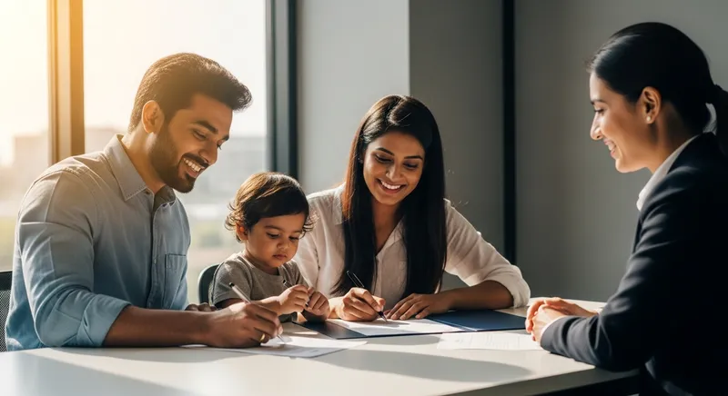Happy Indian family